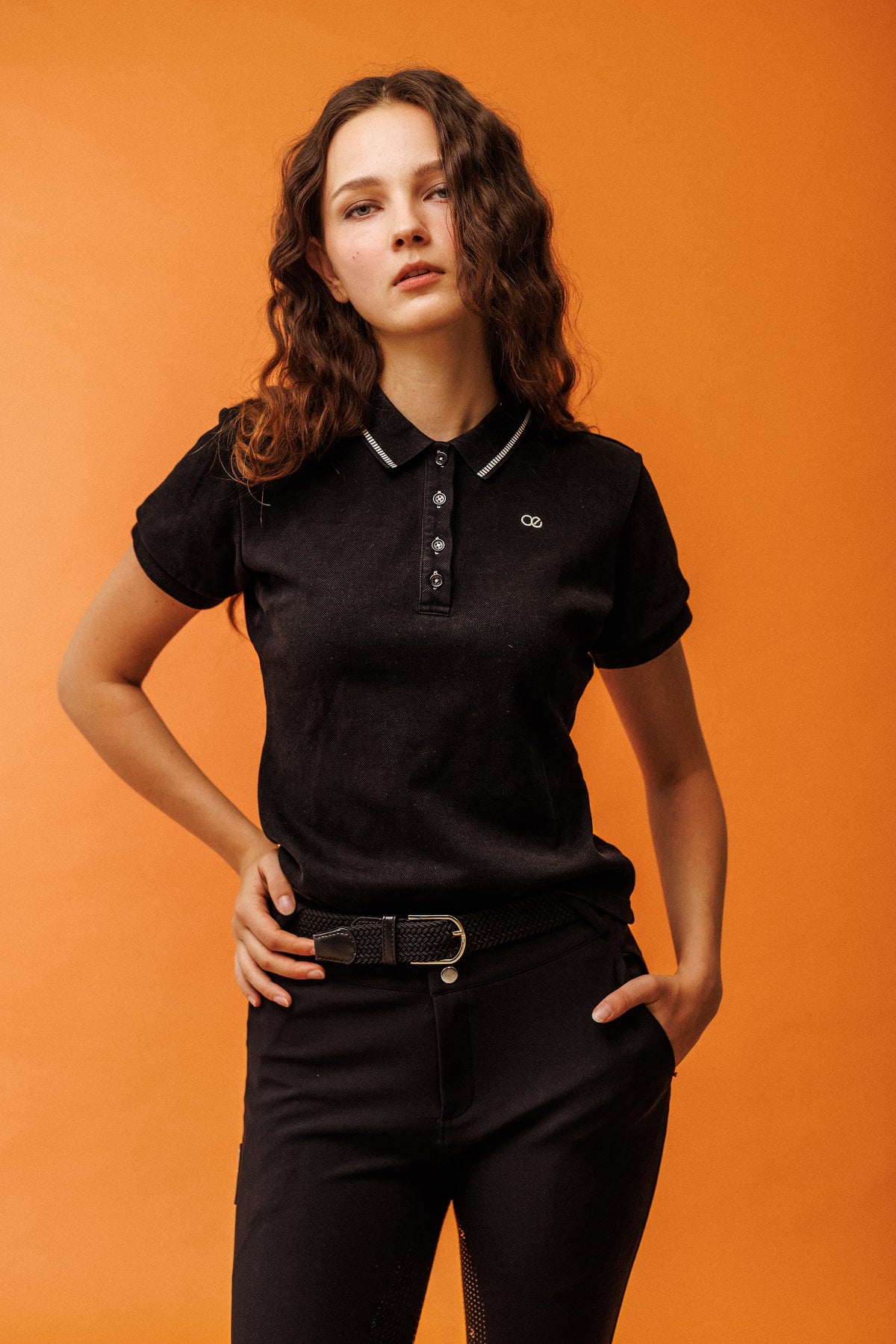 Leo Cropped Cotton Polo