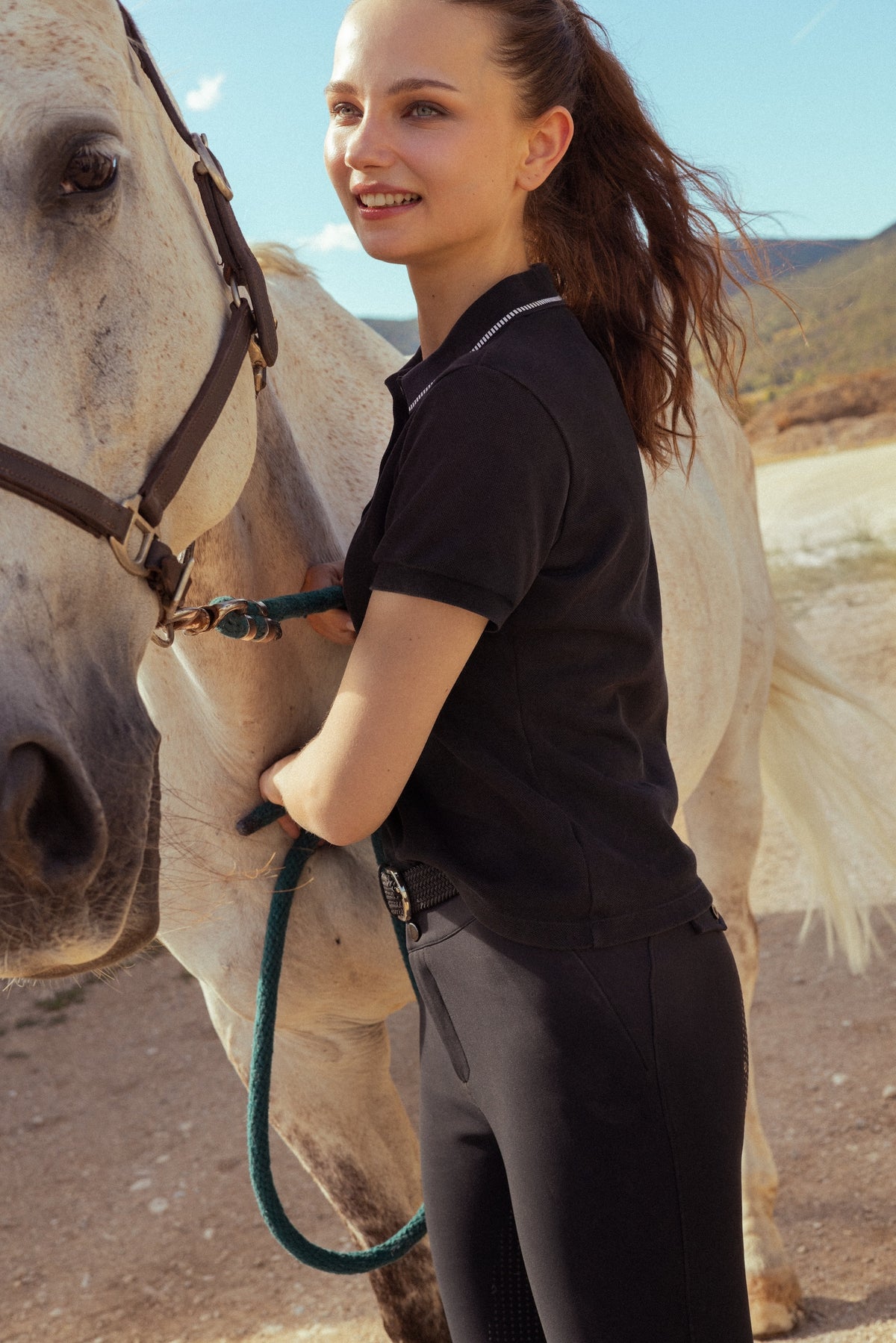 Leo Cropped Cotton Polo